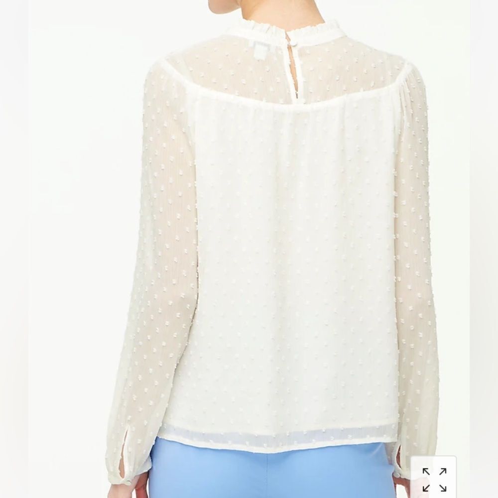 J. Crew Clip-dot smocked top* - Picture 4 of 9